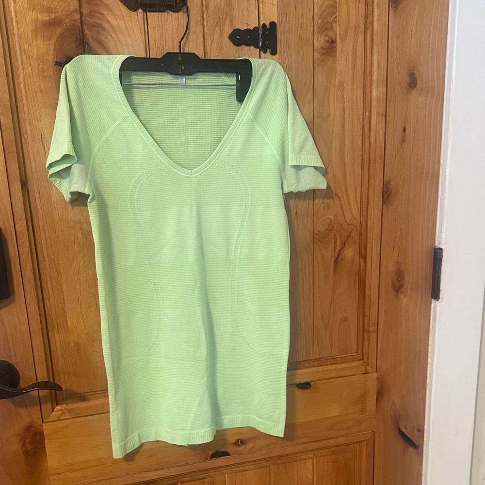 Lululemon Swiftly Neon Green Short  Sleeve Shirt